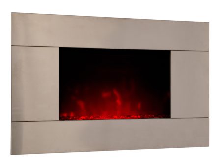 Elektrische haard ontwerp "Pure inox" - kleur stijl - 1000 W of 2000 W